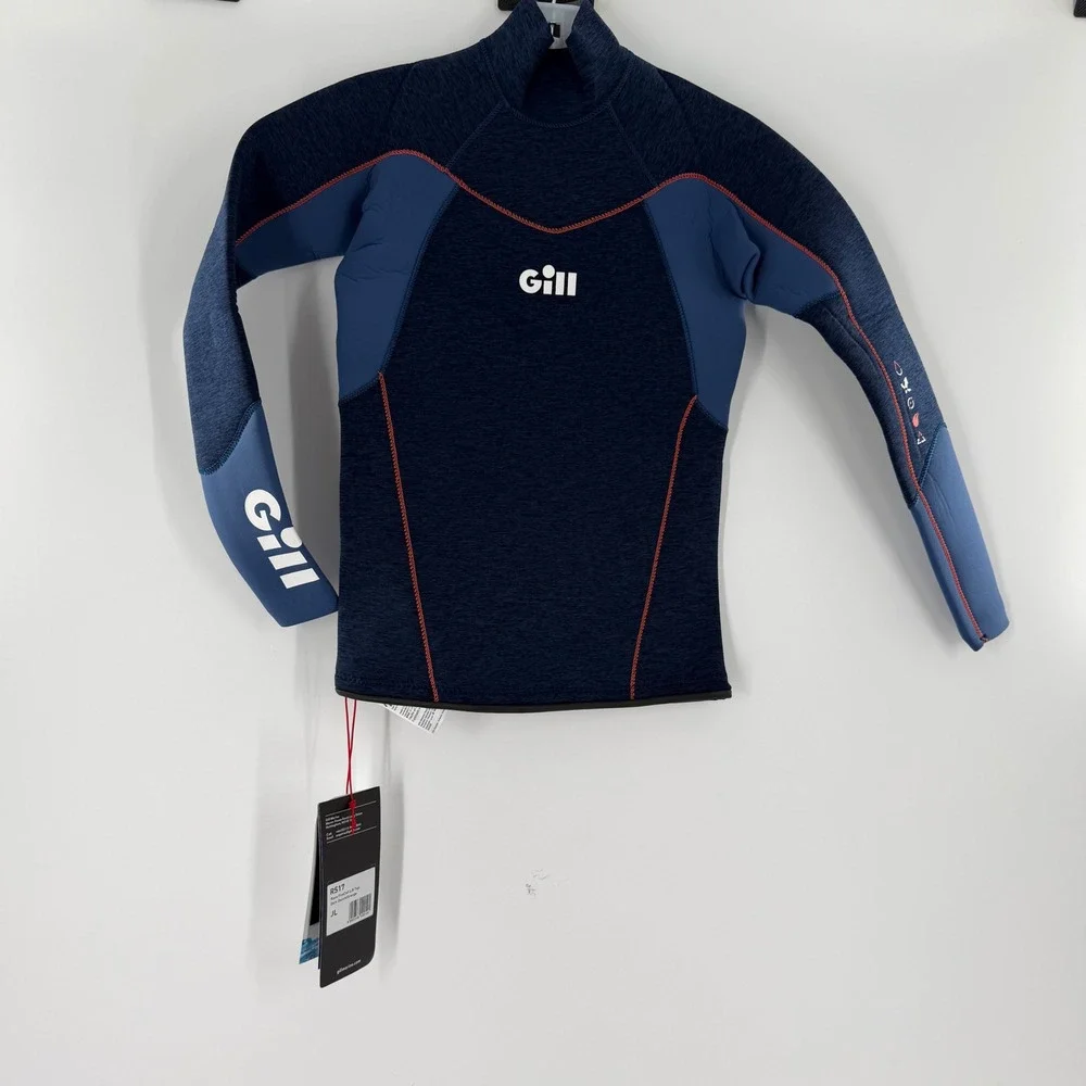 Gill Marine RS17 Race FireCell 3.5mm Long Sleeve Top Dark Denim Orange JL